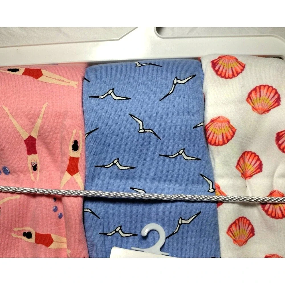 ROSIE‎ POPE 3pc Swaddle Blanket Hat Beanie Set Jersey Cotton Shells Bird Swimmer